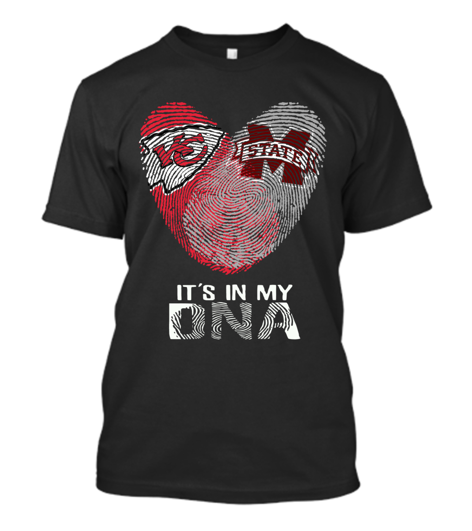 Chiefs MS State It's In My DNA Heartprint T-Shirt