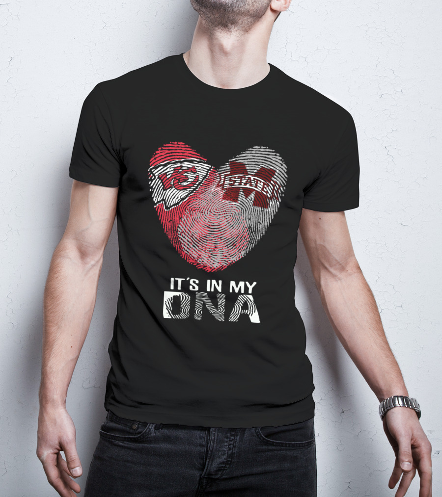 Chiefs MS State It's In My DNA Heartprint T-Shirt