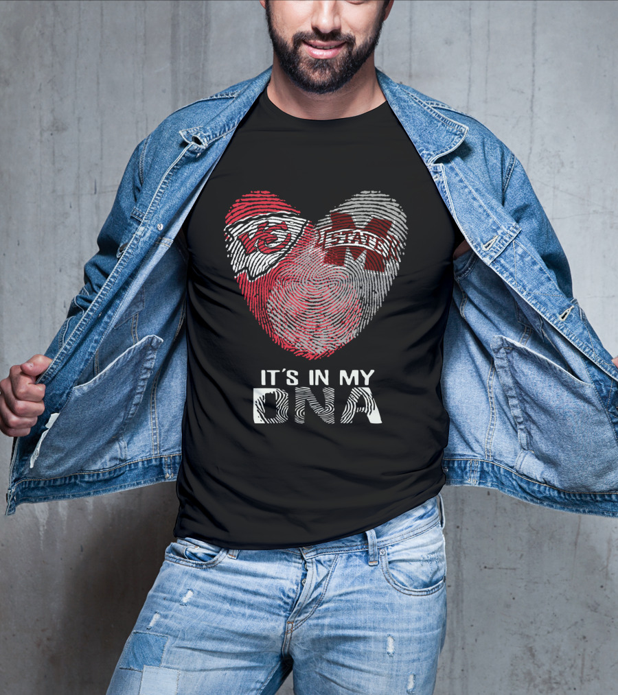 Chiefs MS State It's In My DNA Heartprint T-Shirt