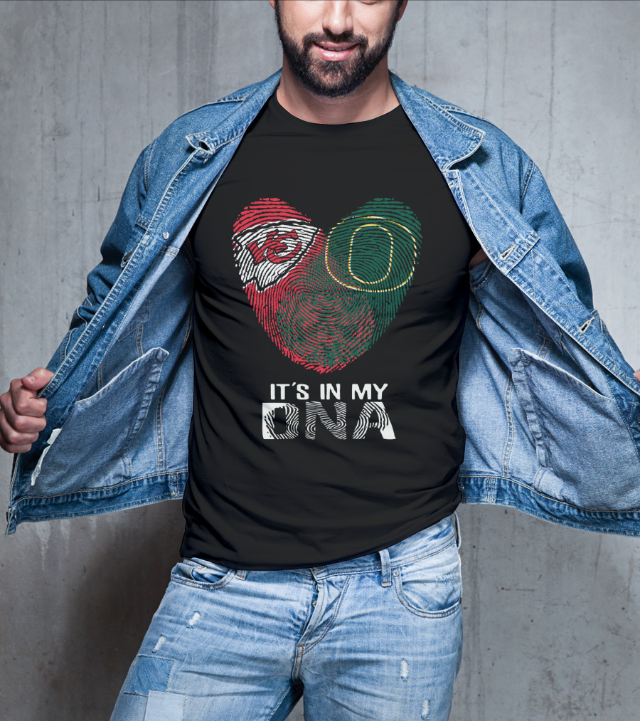 Kansas City Chiefs Oregon Ducks It's In My Dna T-Shirt