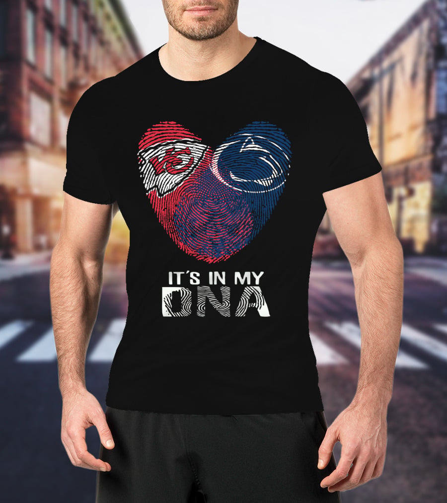 Chiefs Penn State It's In My DNA Fingerprint Heart T-Shirt