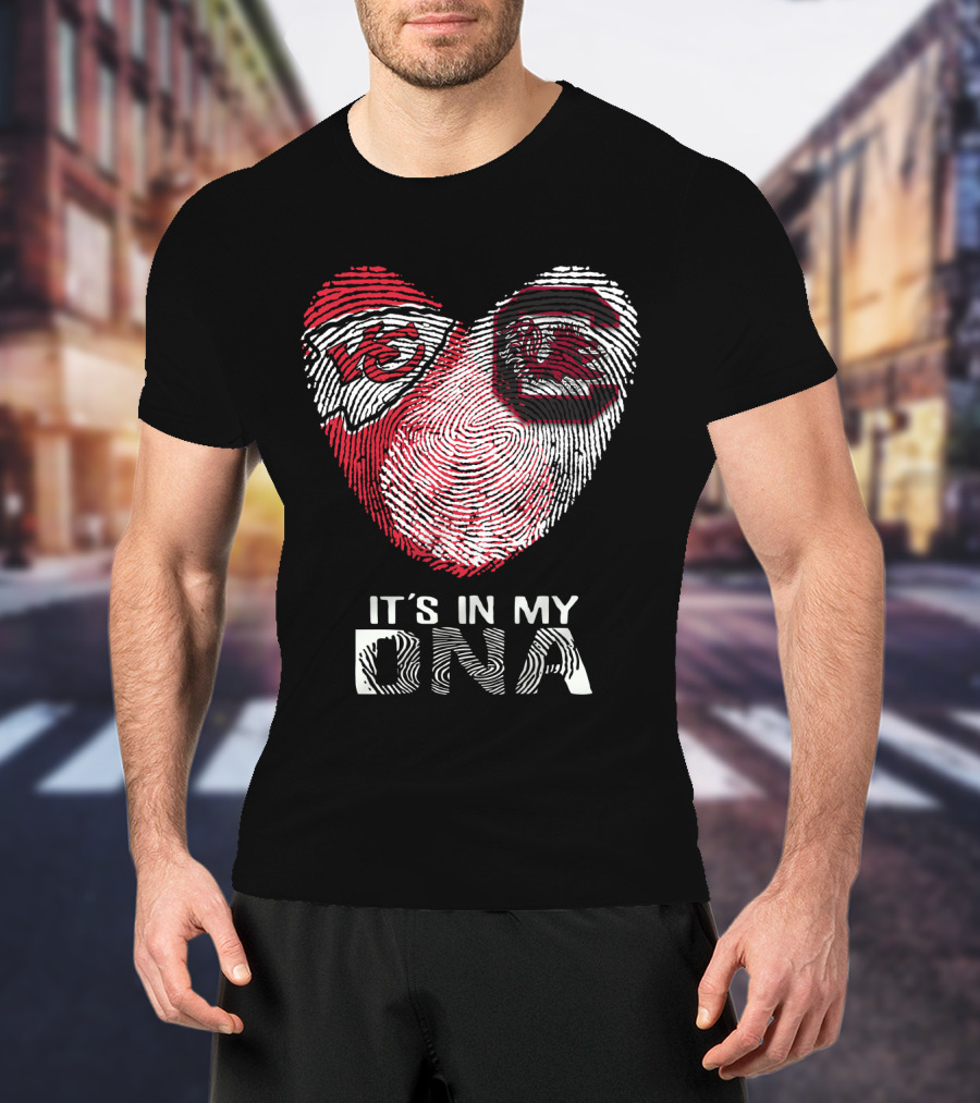 Chiefs Gamecocks Fingerprint It's In My DNA T-Shirt