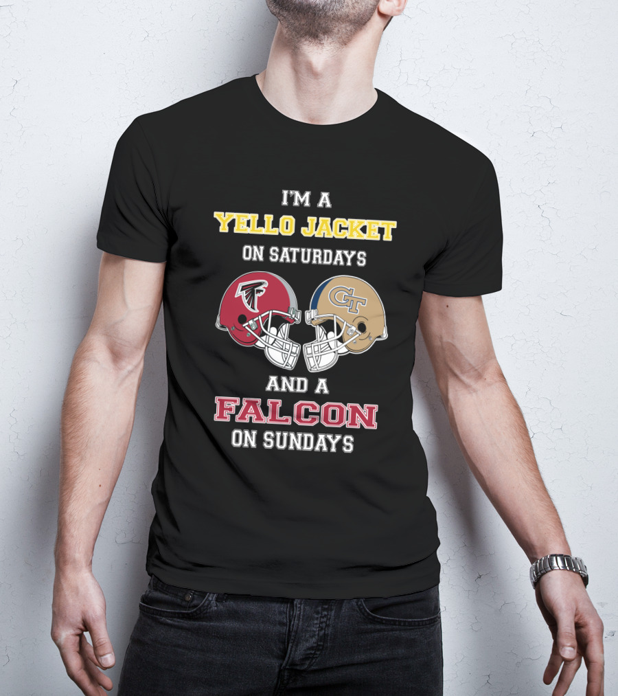 I'm A Yello Jacket On Saturdays And A Falcon On Sundays T-Shirt