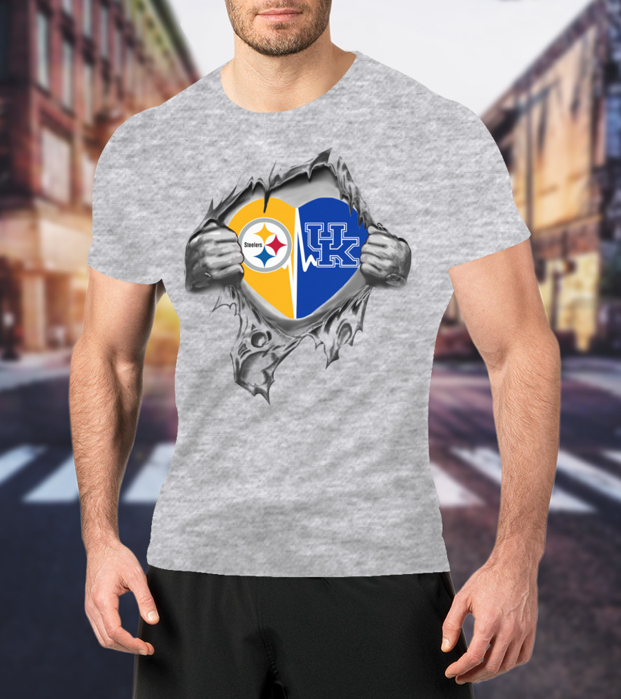 Steelers Uk Kentucky Heart Nfl T-Shirt