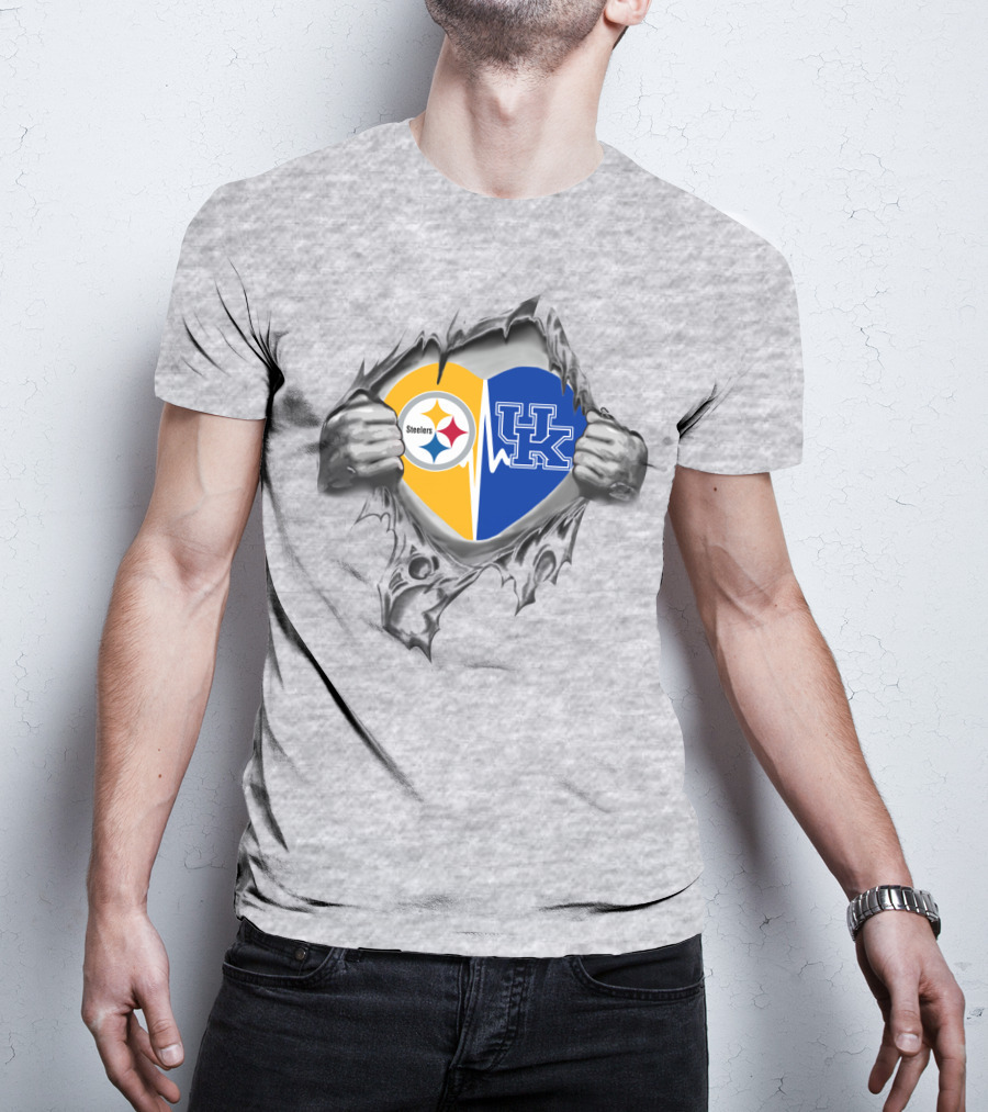Steelers Uk Kentucky Heart Nfl T-Shirt