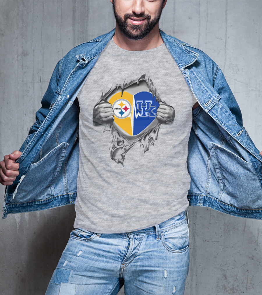 Steelers Uk Kentucky Heart Nfl T-Shirt
