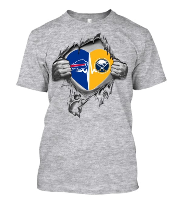 Bills Sabres Heartbeat Unity T-Shirt