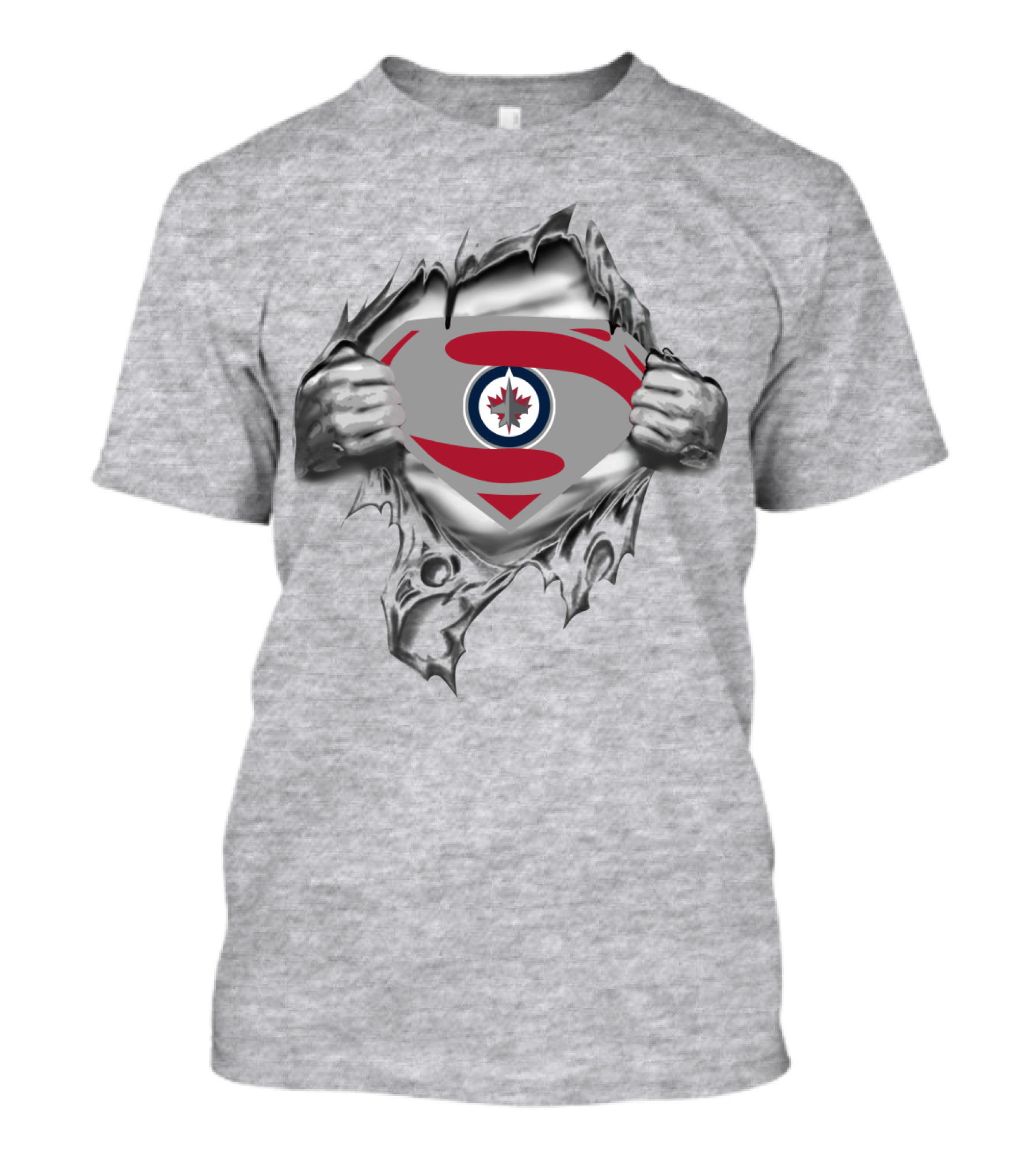 Winnipeg Jets Superman Logo Peel T-Shirt