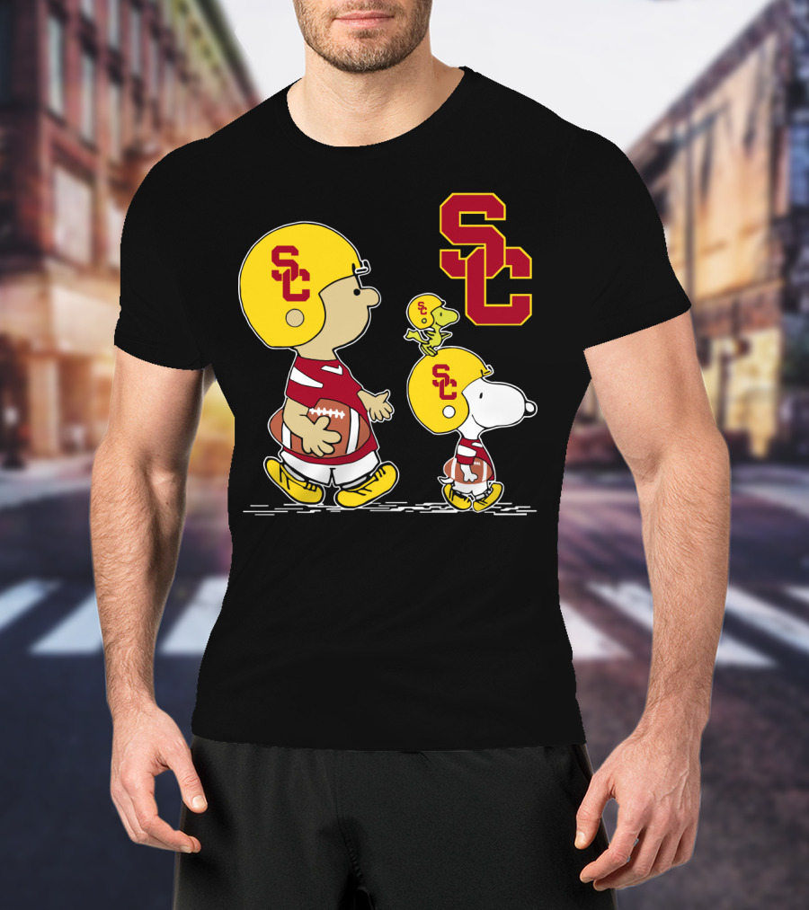 Snoopy USC Trojans Football SC T-Shirt