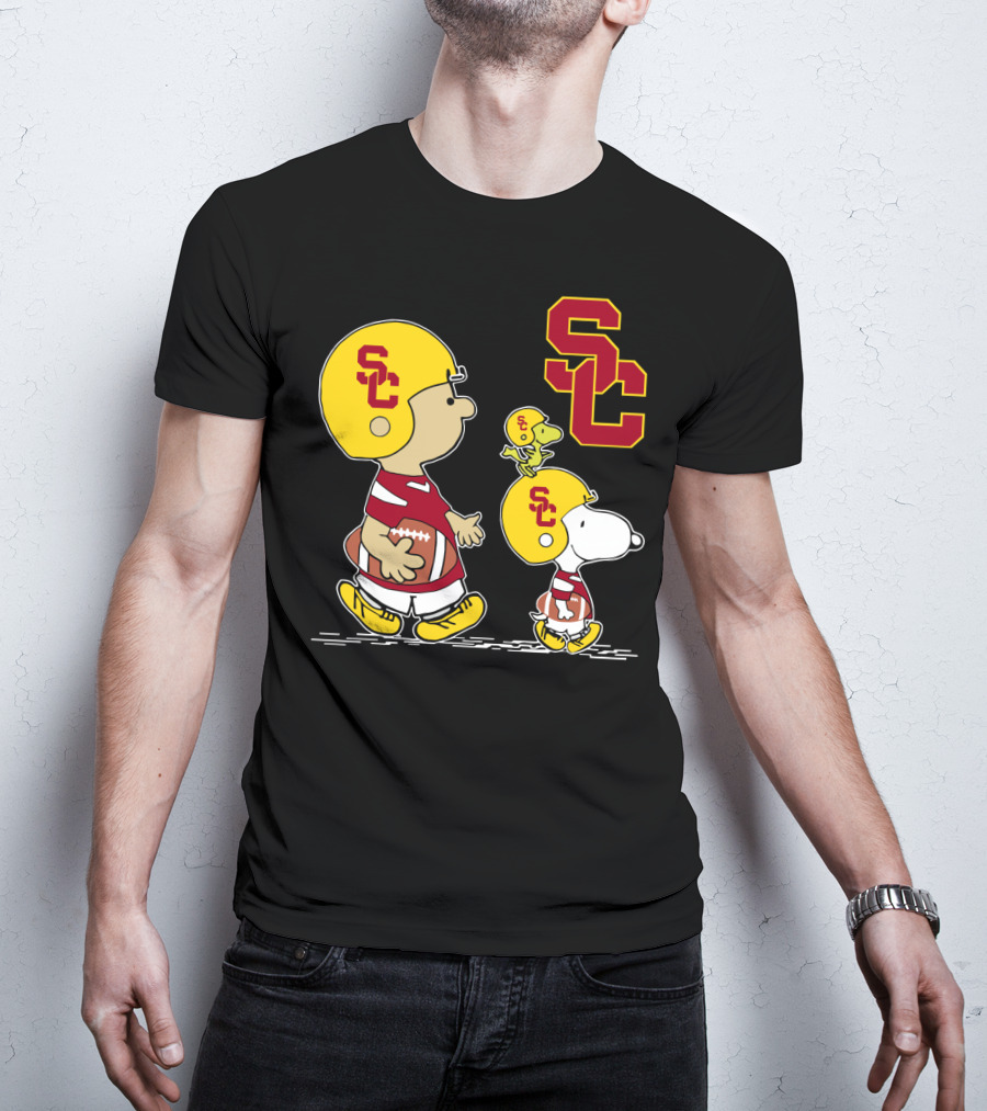Snoopy USC Trojans Football SC T-Shirt