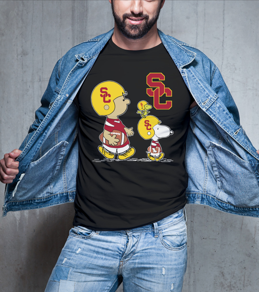 Snoopy USC Trojans Football SC T-Shirt