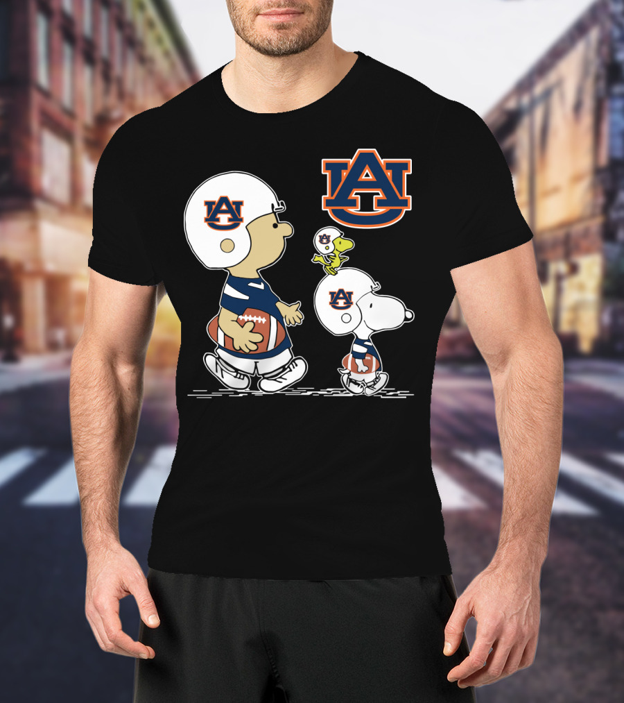Auburn University Snoopy And Friends Football Helmets T-Shirt