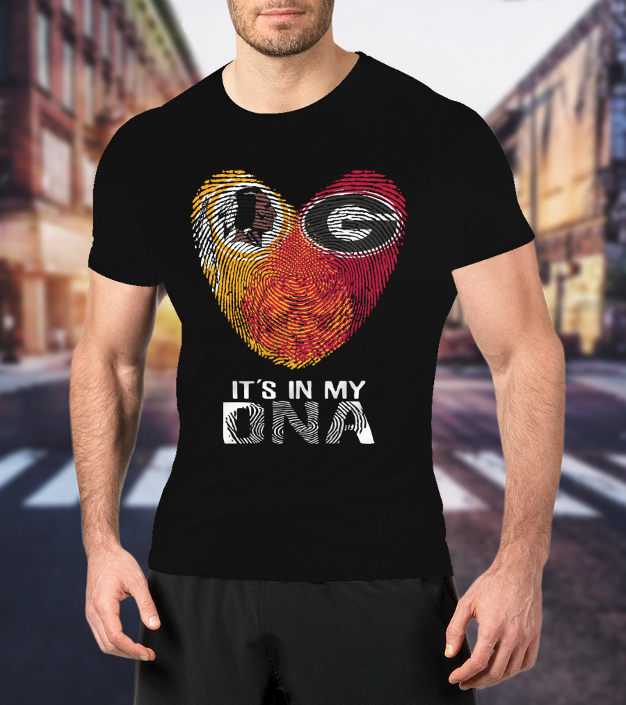 Redskins Bulldogs Logo It's In My Dna T-Shirt