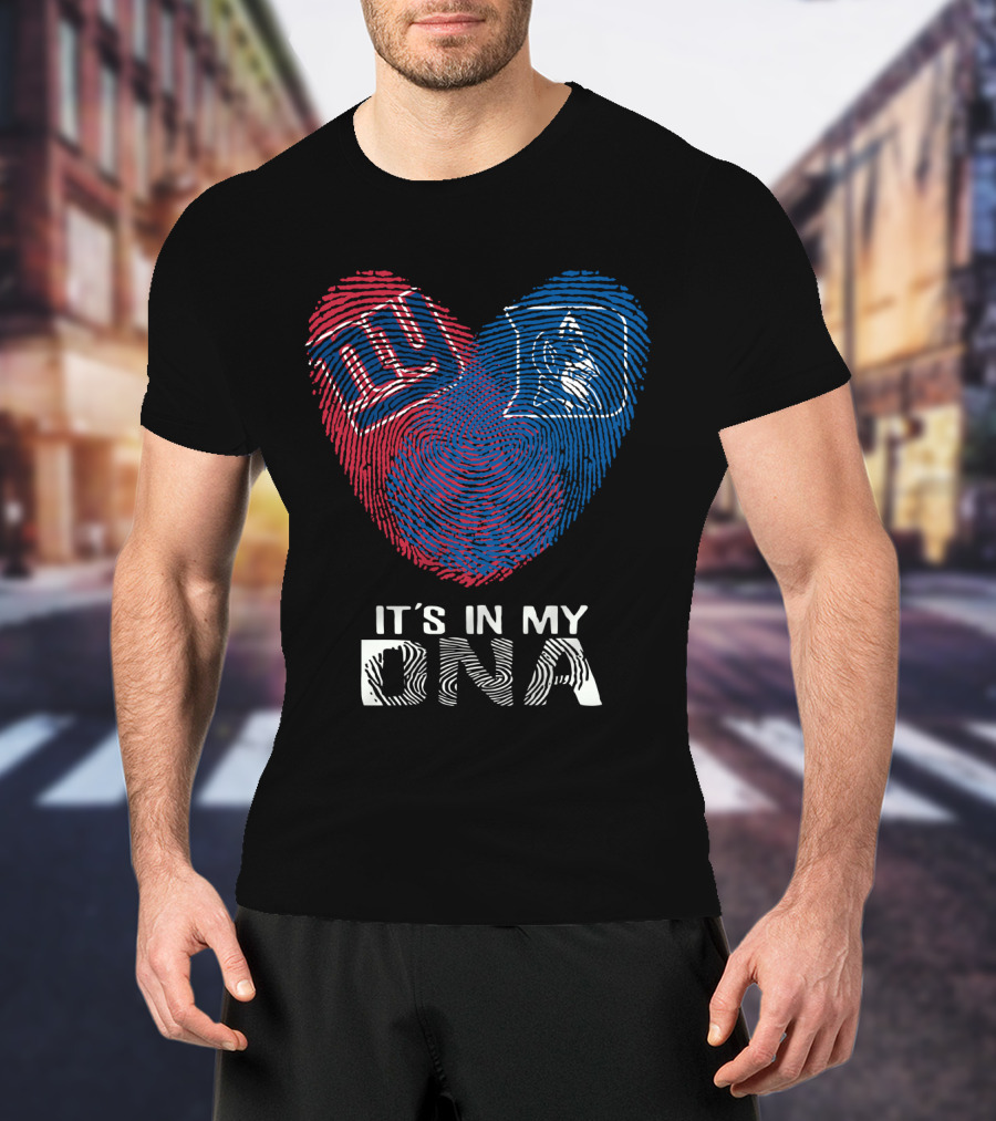 It's In My DNA Giants Duke Fingerprint Heart T-Shirt