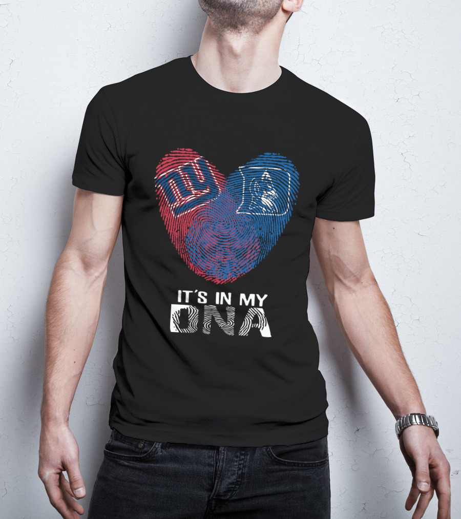 It's In My DNA Giants Duke Fingerprint Heart T-Shirt