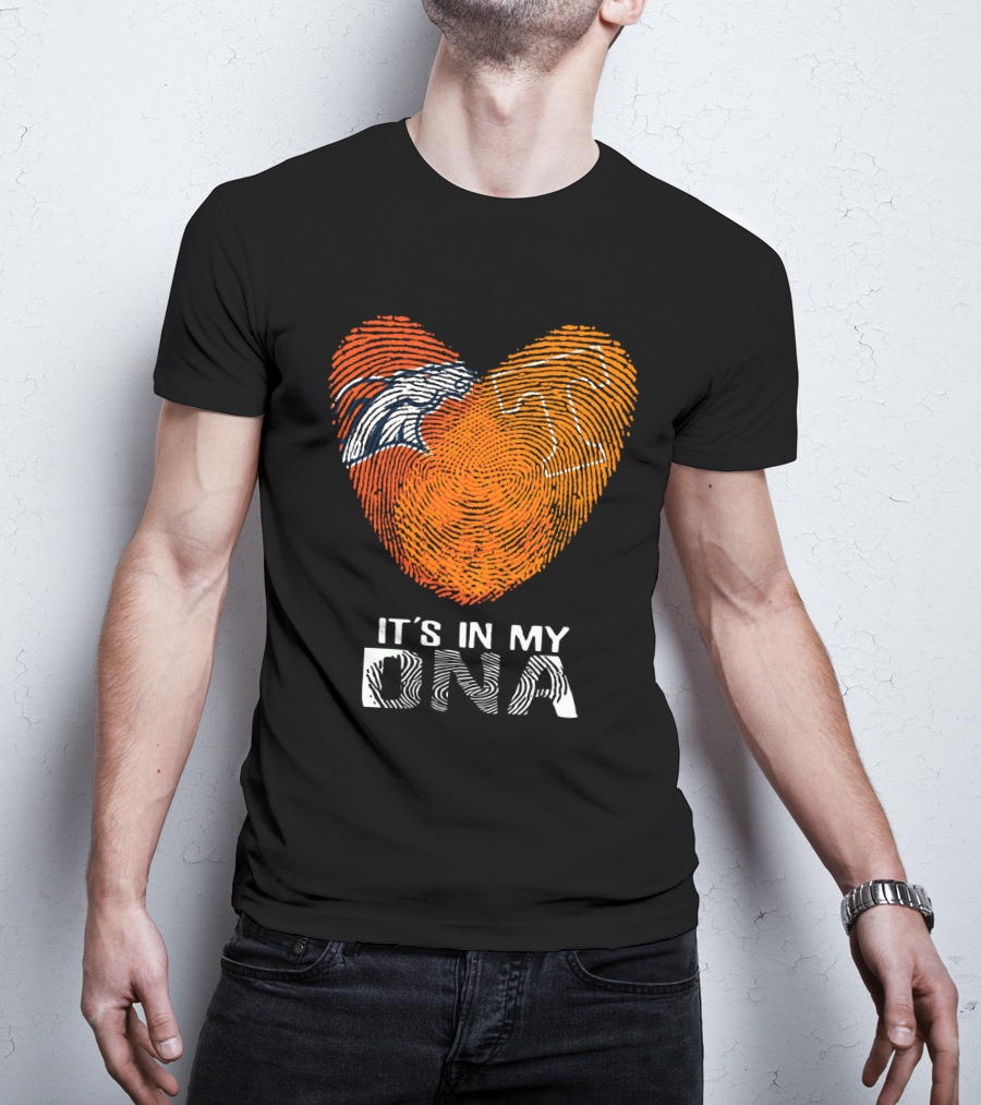 Broncos Tennessee It's In My DNA Fingerprint Heart T-Shirt