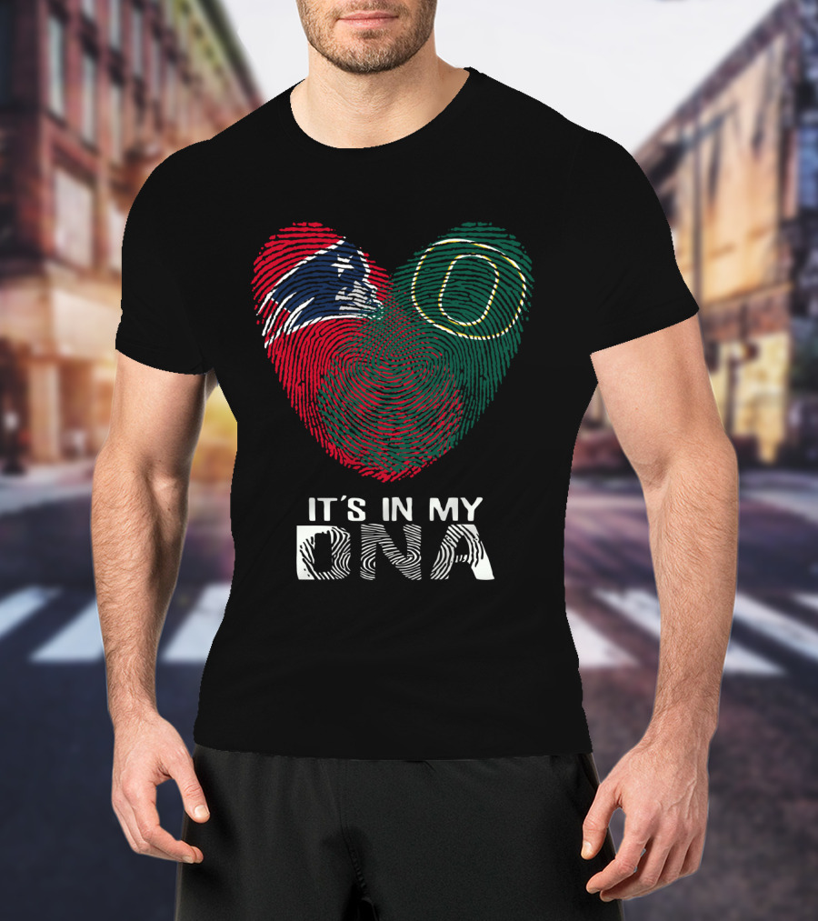 Patriots Ducks It's In My DNA Fingerprint Heart T-Shirt