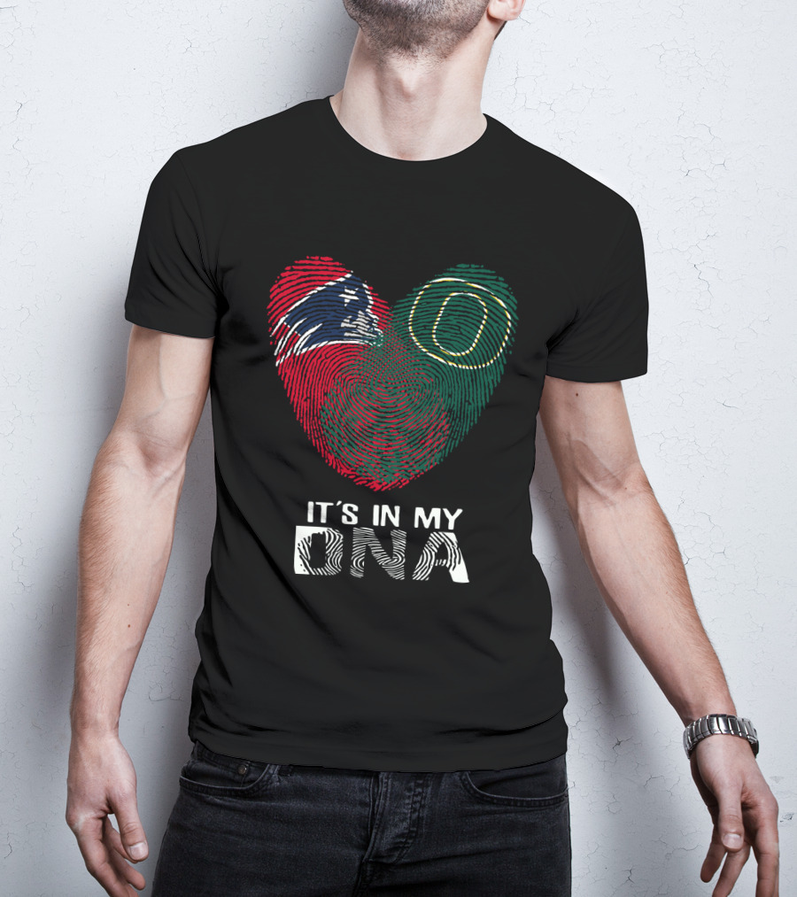 Patriots Ducks It's In My DNA Fingerprint Heart T-Shirt