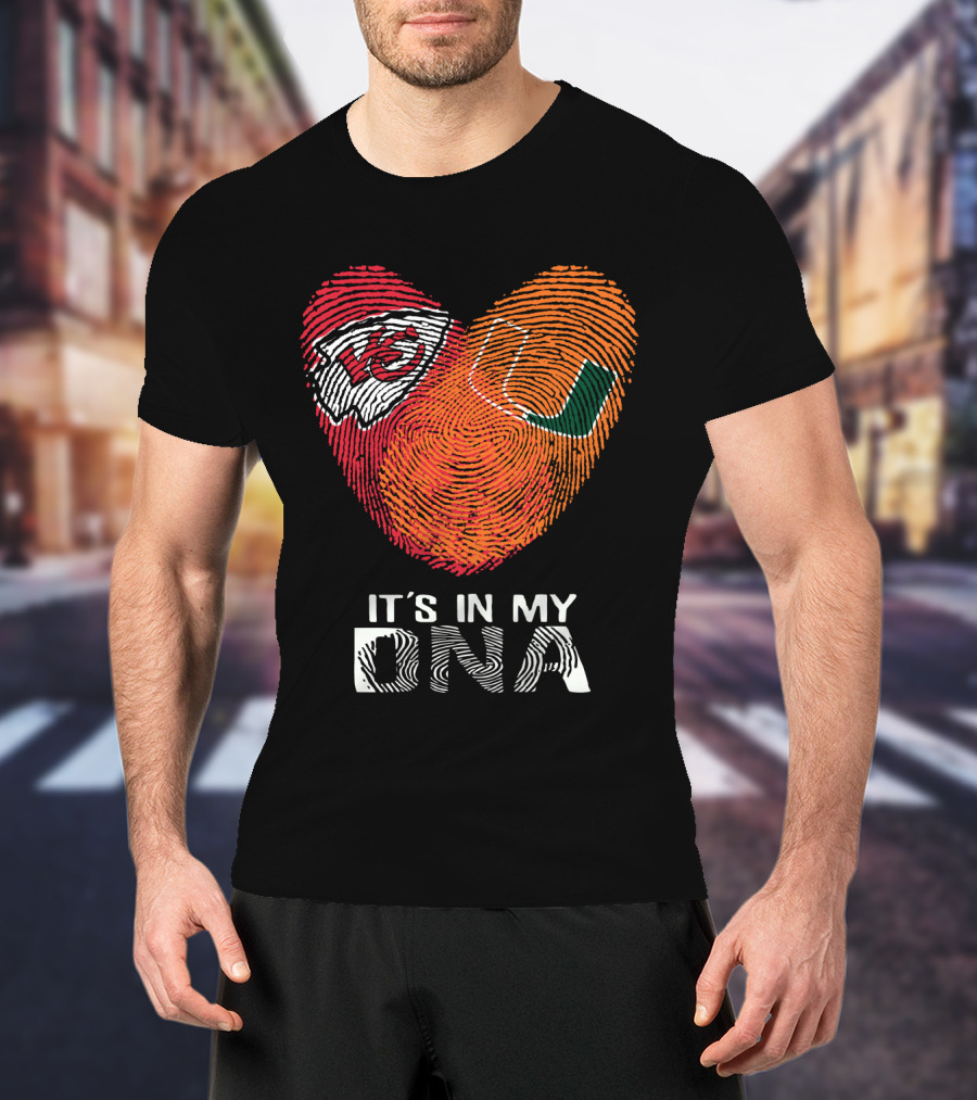 Kansas City Chiefs Miami Hurricanes It's In My DNA T-Shirt