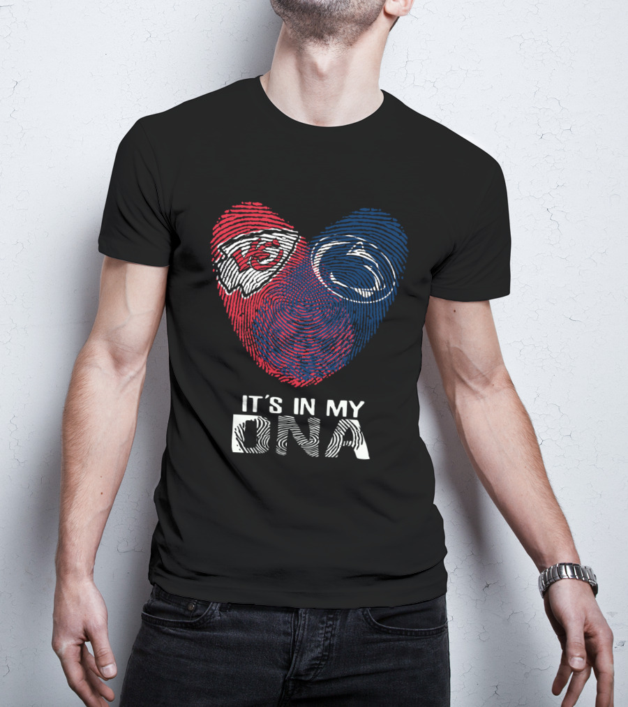 Kansas City Chiefs Penn State It's In My Dna Fingerprint T-Shirt