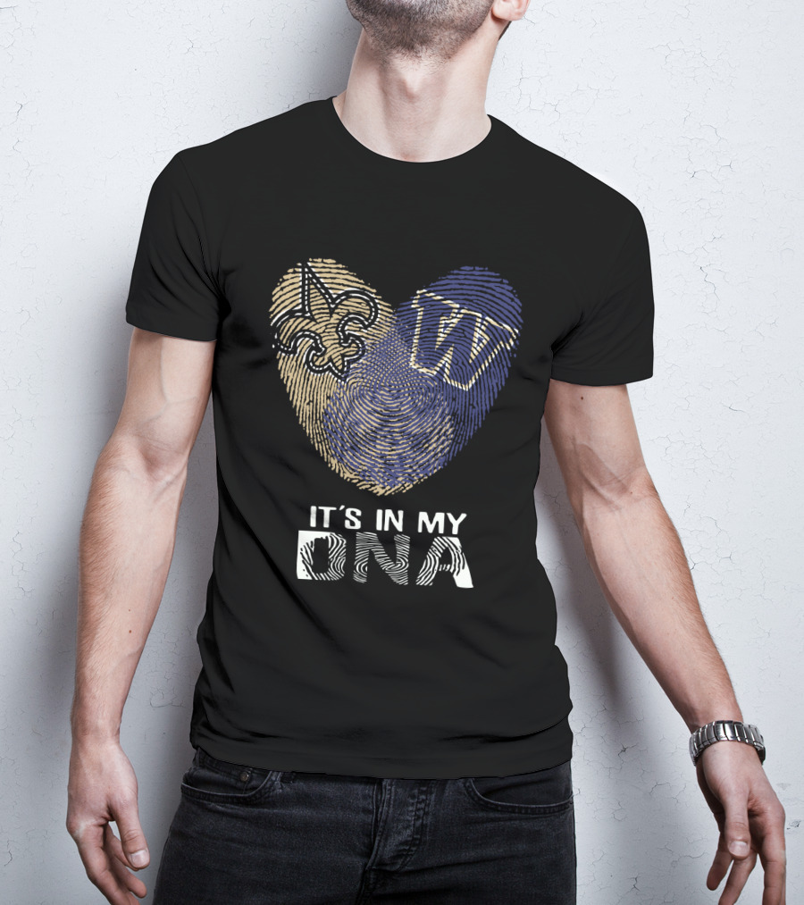 Saints Fleur-de-Lis Huskies W It's In My DNA T-Shirt