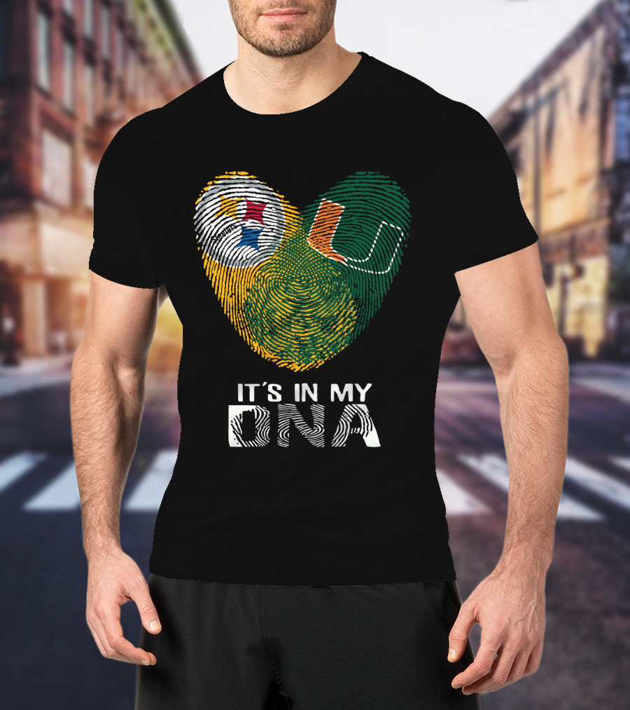 Steelers Hurricanes It's In My DNA Fingerprint T-Shirt