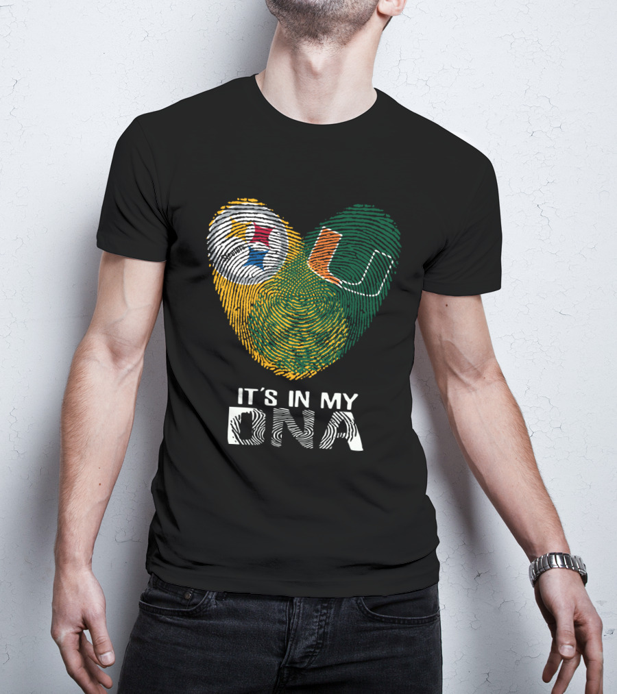 Steelers Hurricanes It's In My DNA Fingerprint T-Shirt