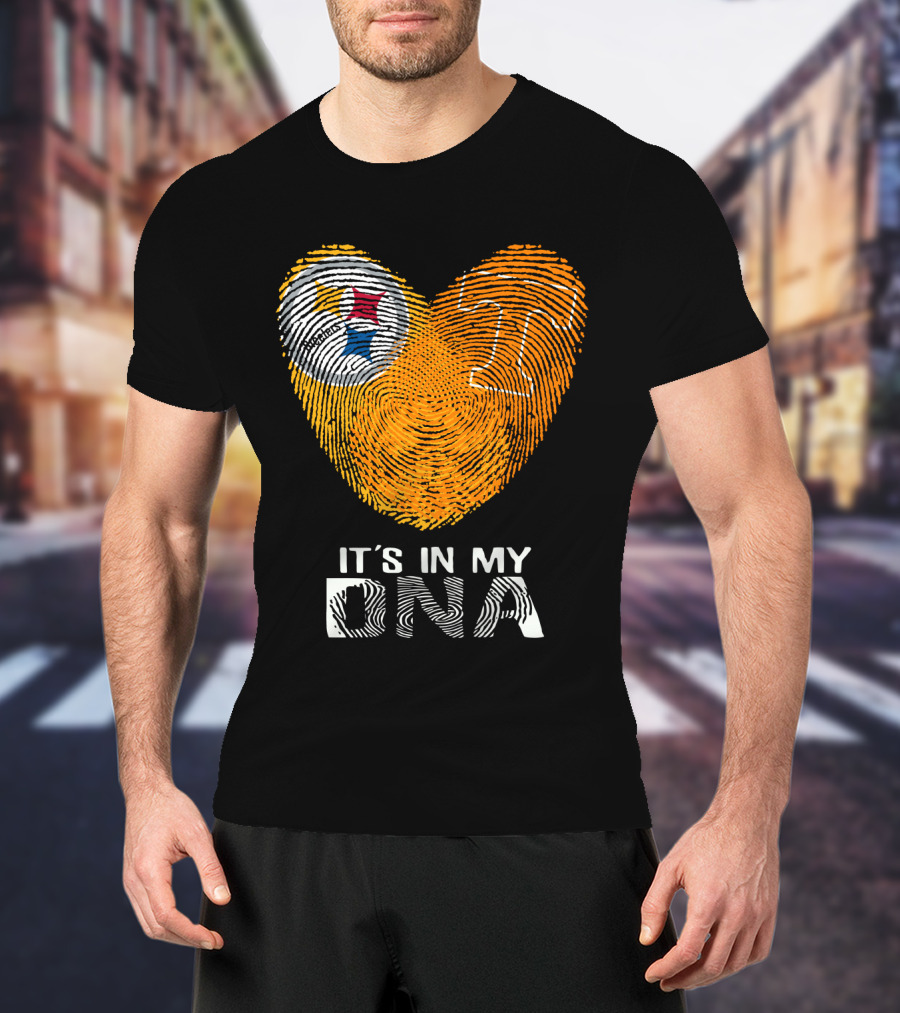 Steelers Tennessee It's In My DNA Fingerprint Heart T-Shirt