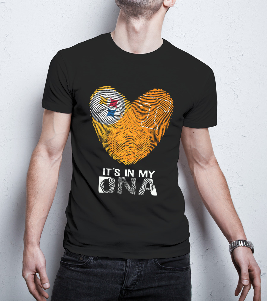 Steelers Tennessee It's In My DNA Fingerprint Heart T-Shirt