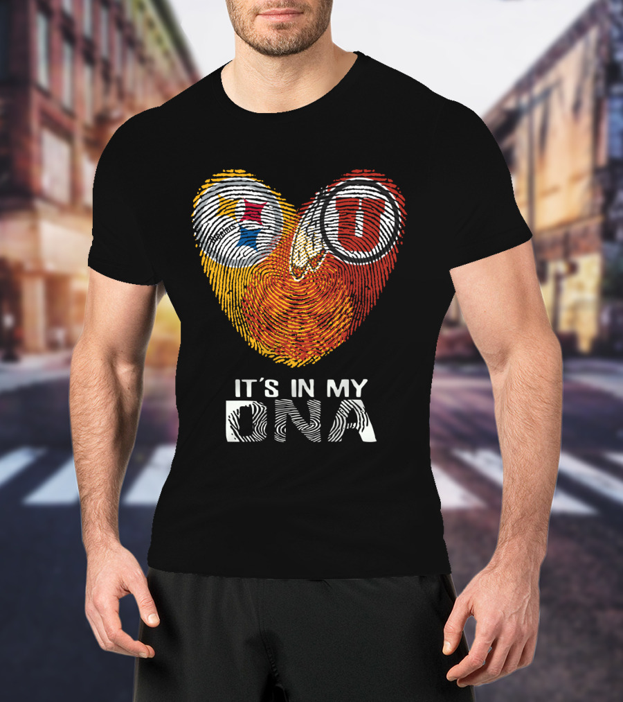 Steelers Utah Utes Fingerprint It's In My DNA T-Shirt