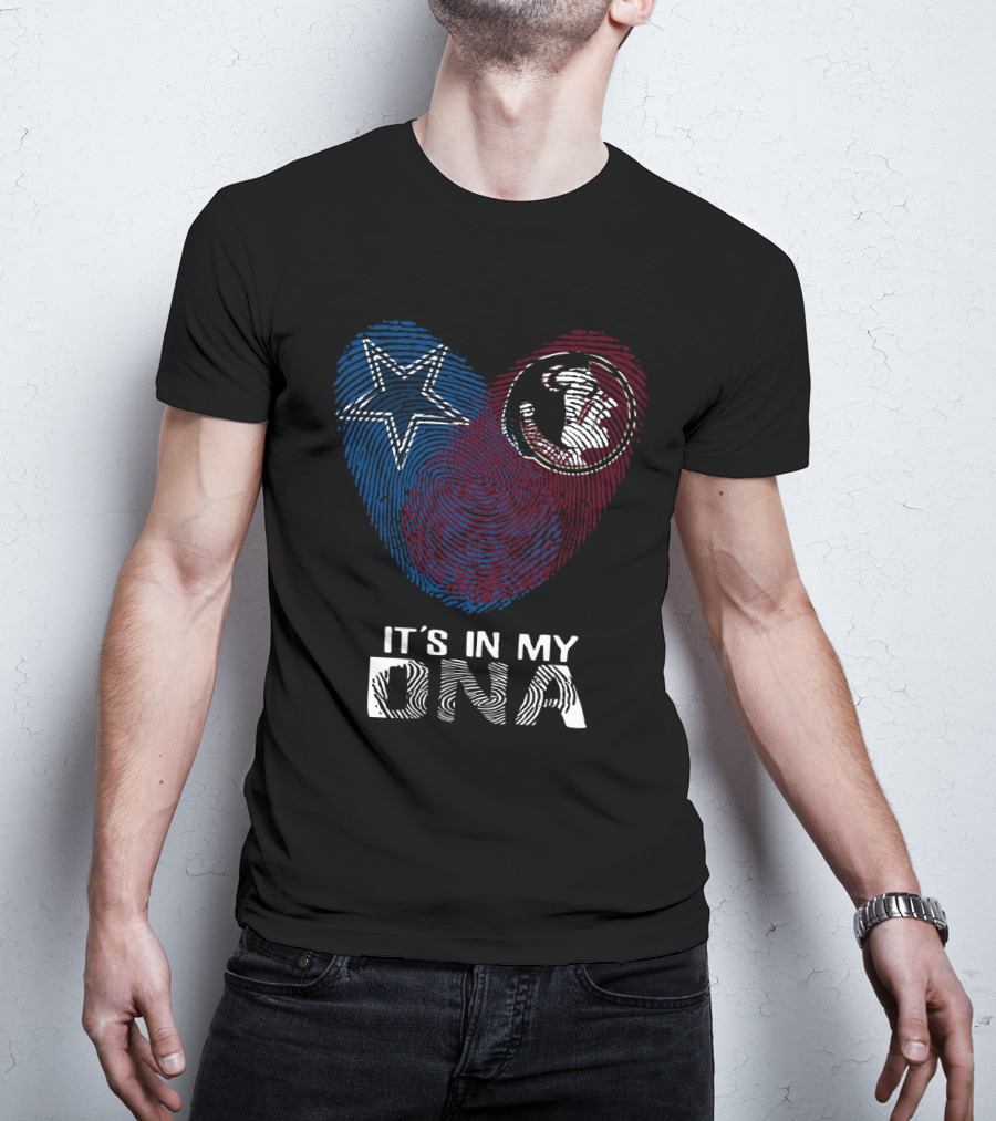 Cowboys Noles It's In My DNA Star And Seminole Emblems T-Shirt
