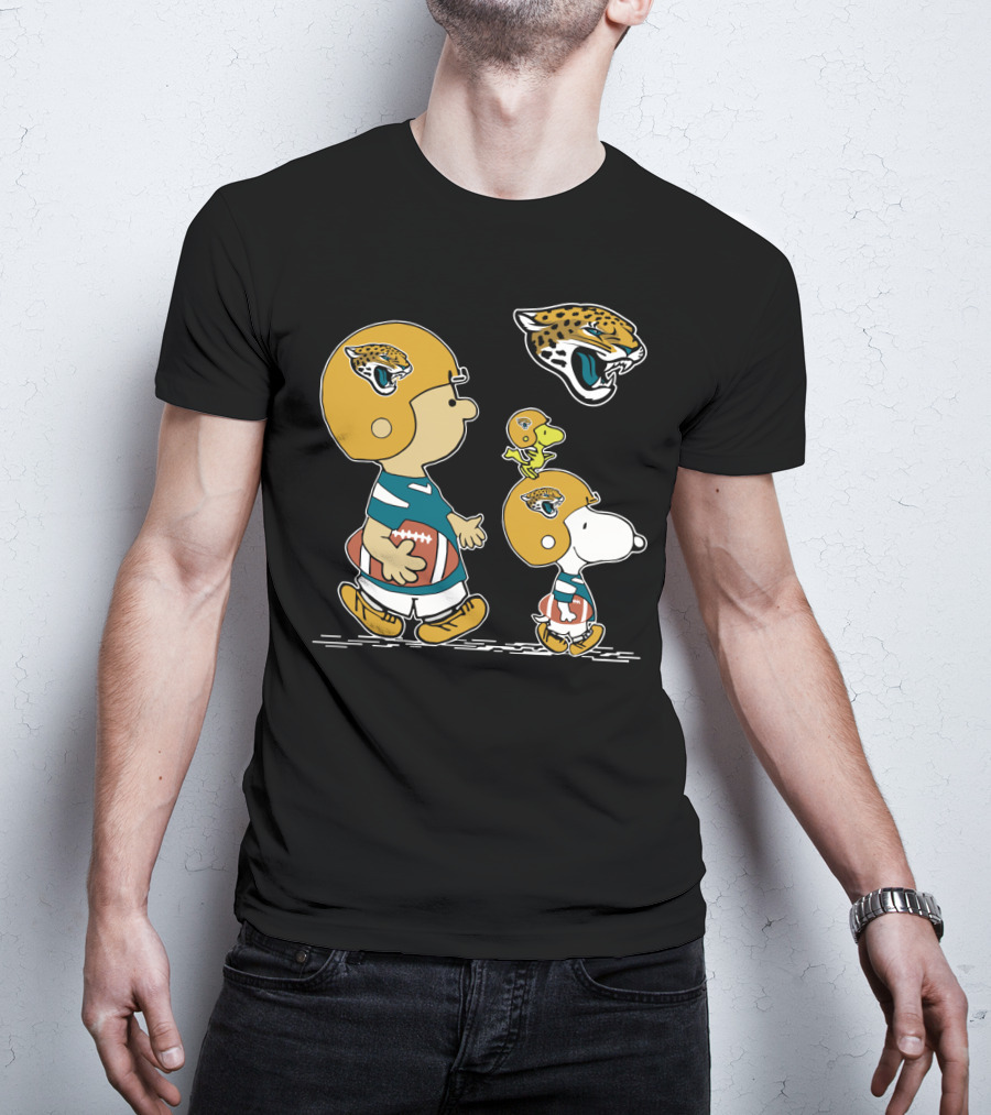 Jacksonville Jaguars Snoopy And Peanuts Football T-Shirt