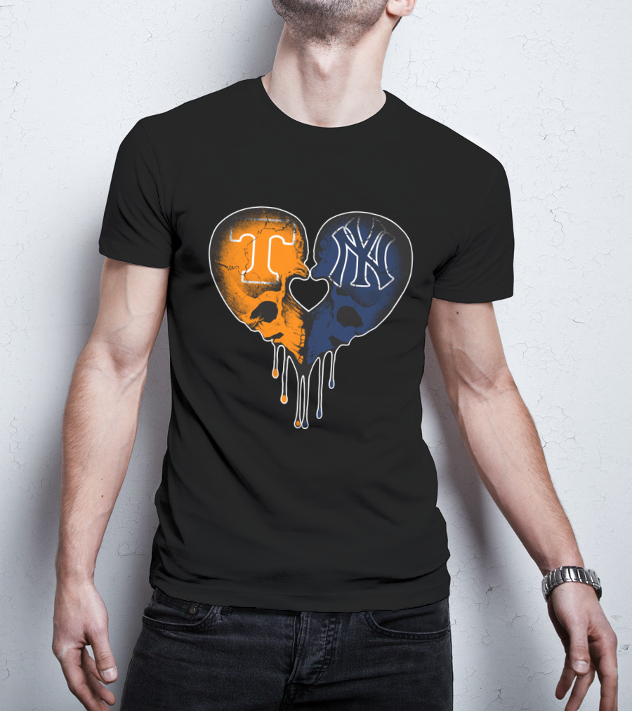 Yankees Tennessee Skull Heart Fusion T-Shirt
