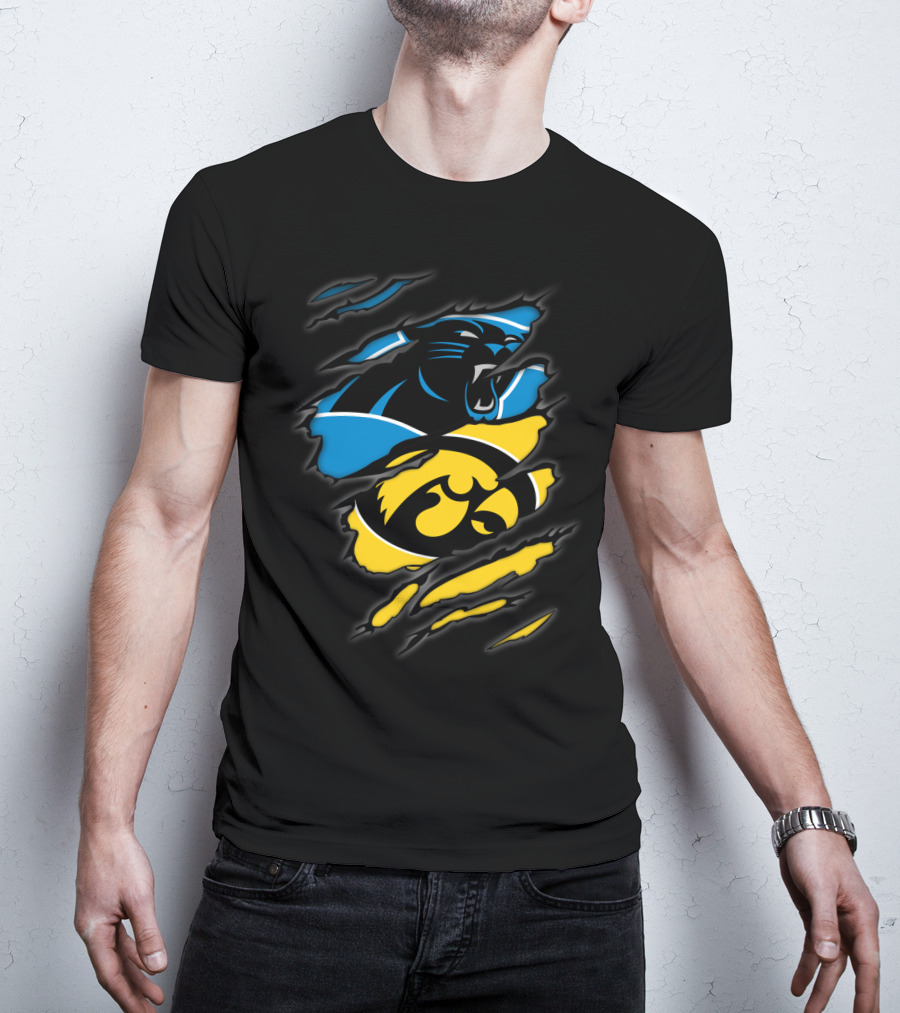 Carolina Panthers Iowa Hawkeyes Mashup T-Shirt