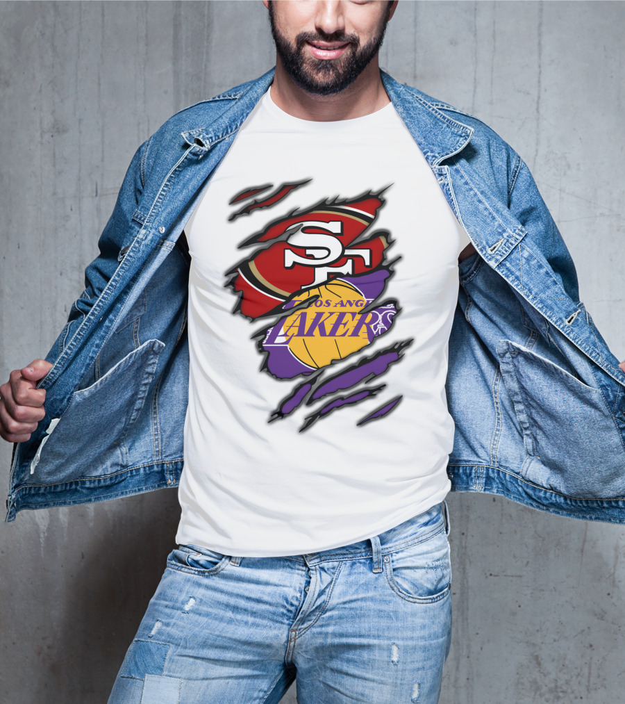 San Francisco 49ers Los Angeles Lakers Crossover T-Shirt