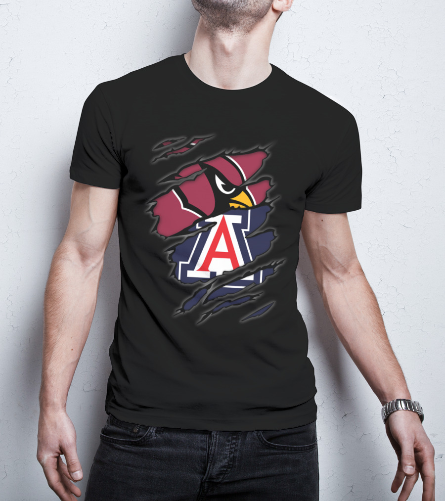 Cardinals Arizona Wildcats Logo Mashup T-Shirt