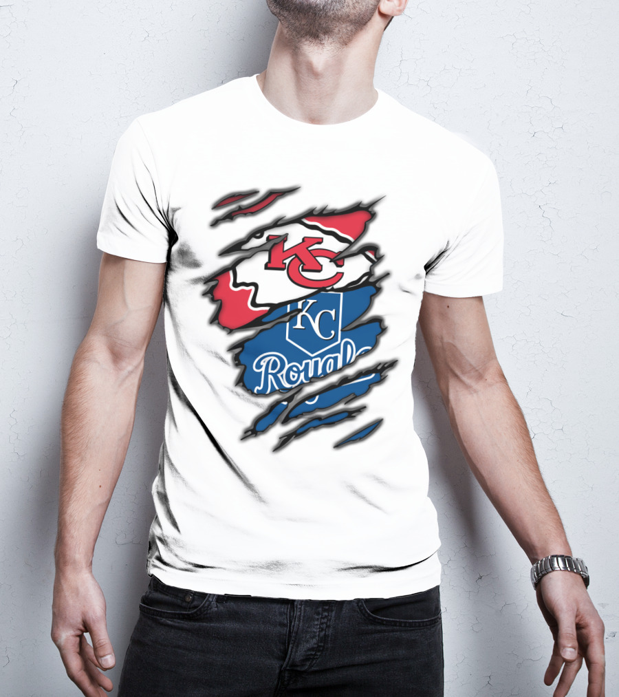 Kansas City Chiefs KC Royals Torn Elements T-Shirt