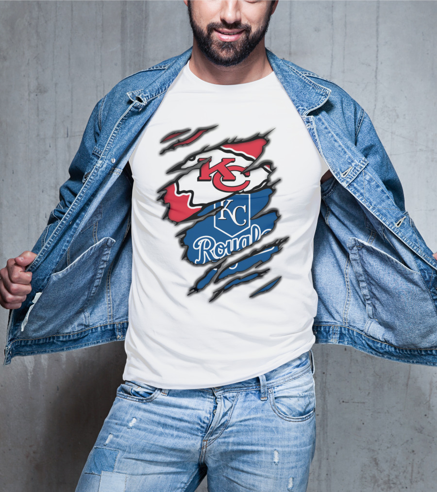 Kansas City Chiefs KC Royals Torn Elements T-Shirt