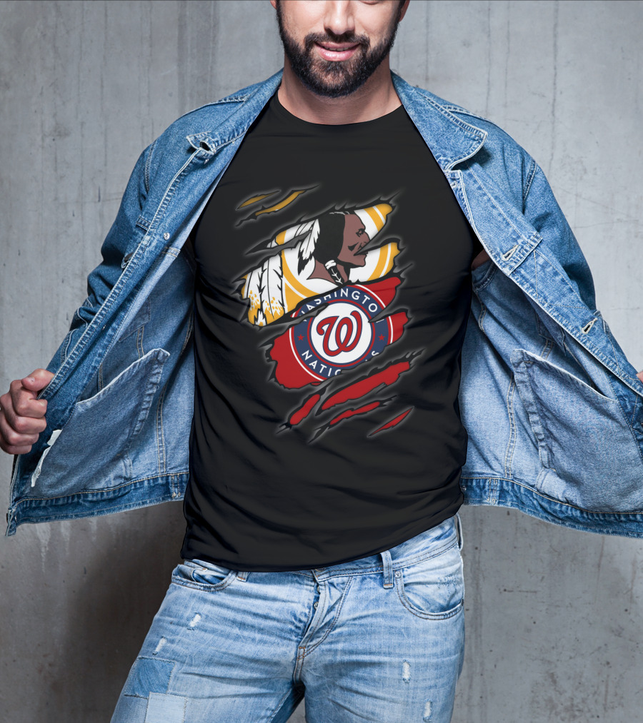 Washington Redskins Nationals W Logo Fan Mashup T-Shirt