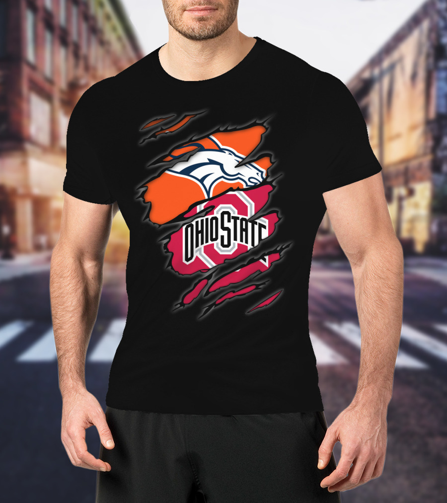 Brocos Ohio State Broncos Logo Ohio State Buckeyes Emblem T-Shirt