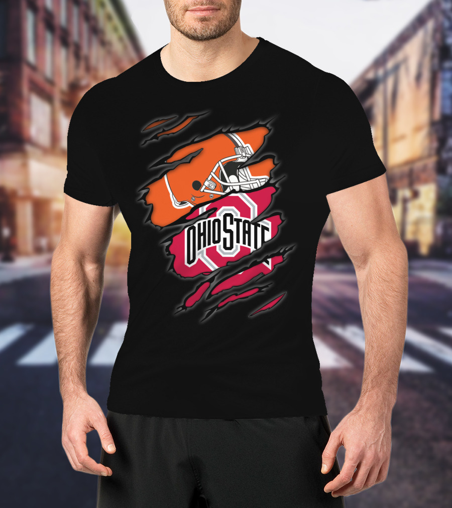 Ohio State Browns Football Helmet T-Shirt