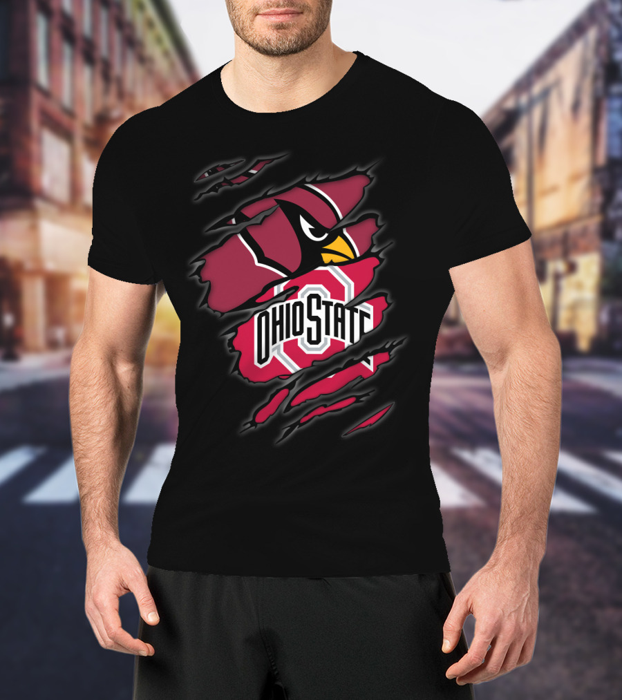 Cardinals Ohio State Buckeyes Torn T-Shirt