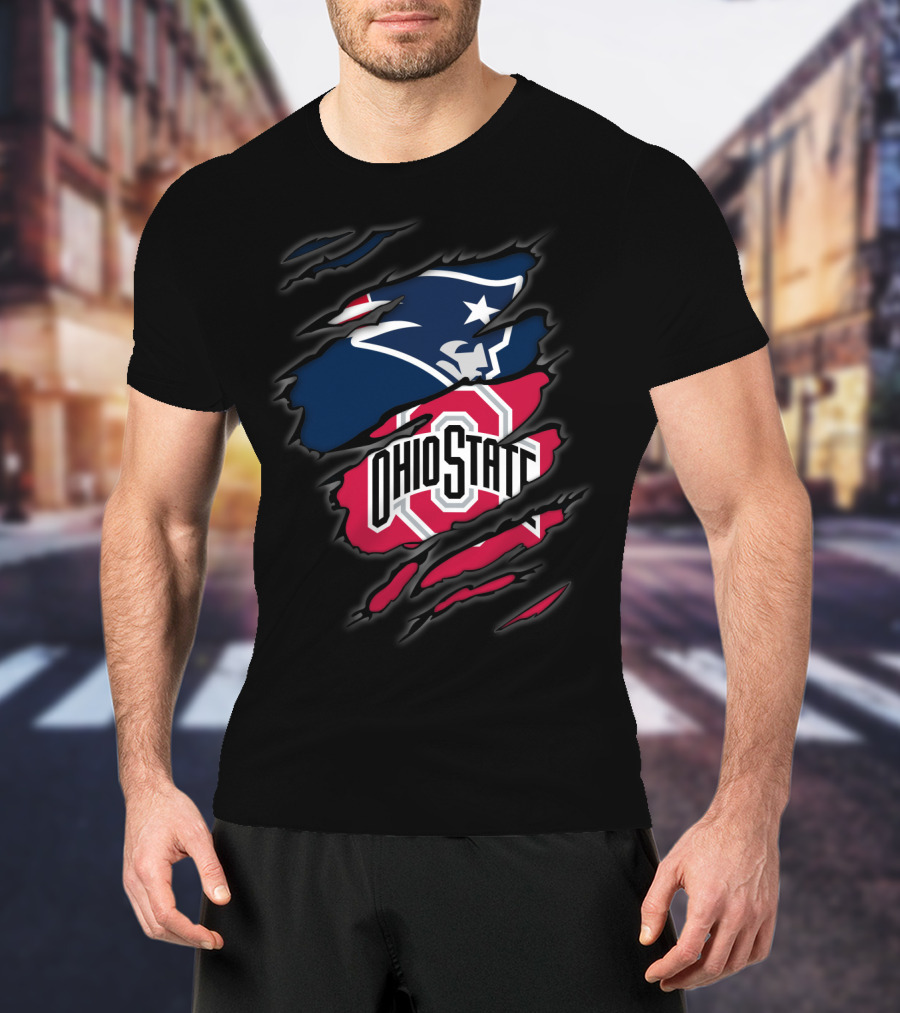 Patriots Ohio State Logo Mashup T-Shirt