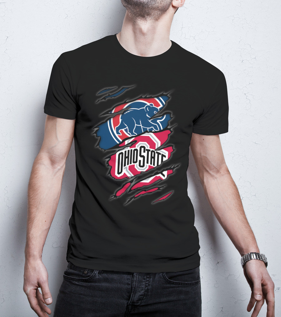 Cubs Ohio State Dual Logo Fusion T-Shirt