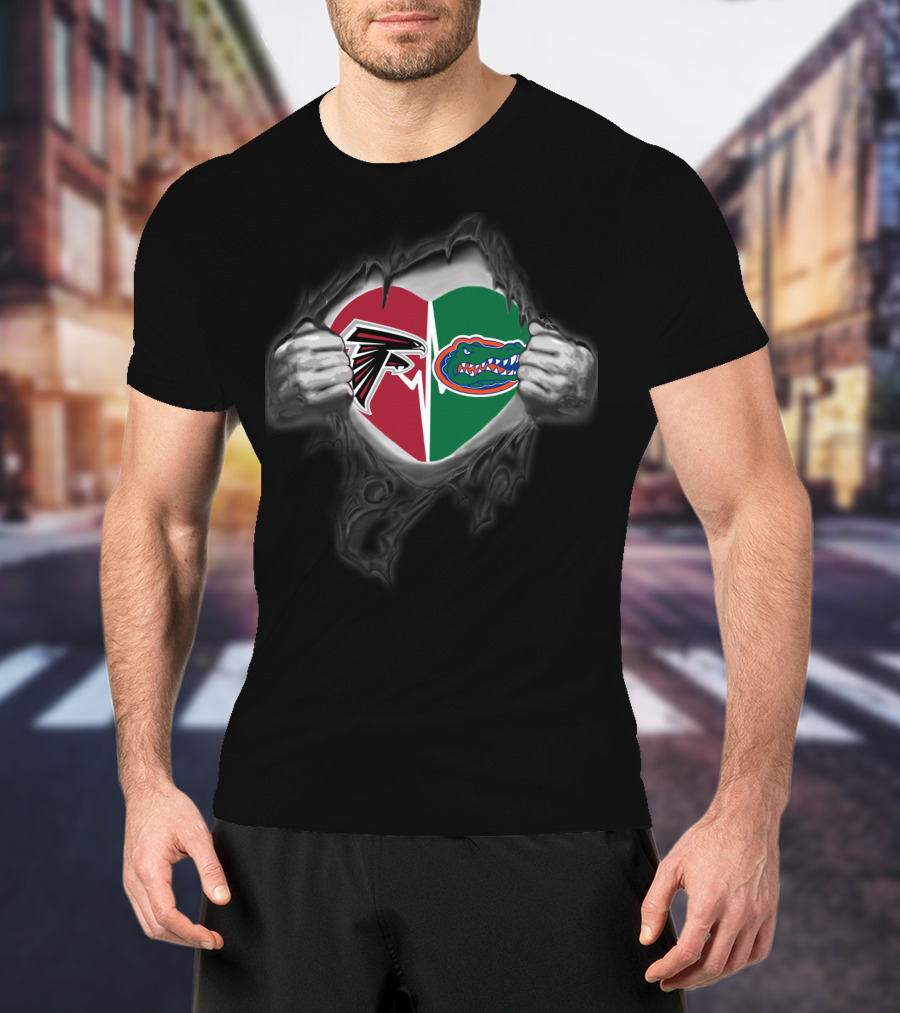 Falcons Split Heart Gators T-Shirt