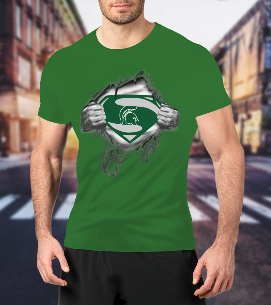 Spartans Super Man Shield Logo Tear-Away T-Shirt