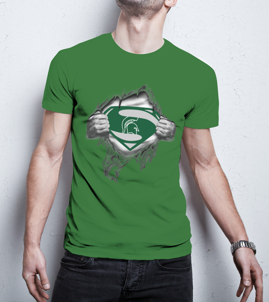 Spartans Super Man Shield Logo Tear-Away T-Shirt