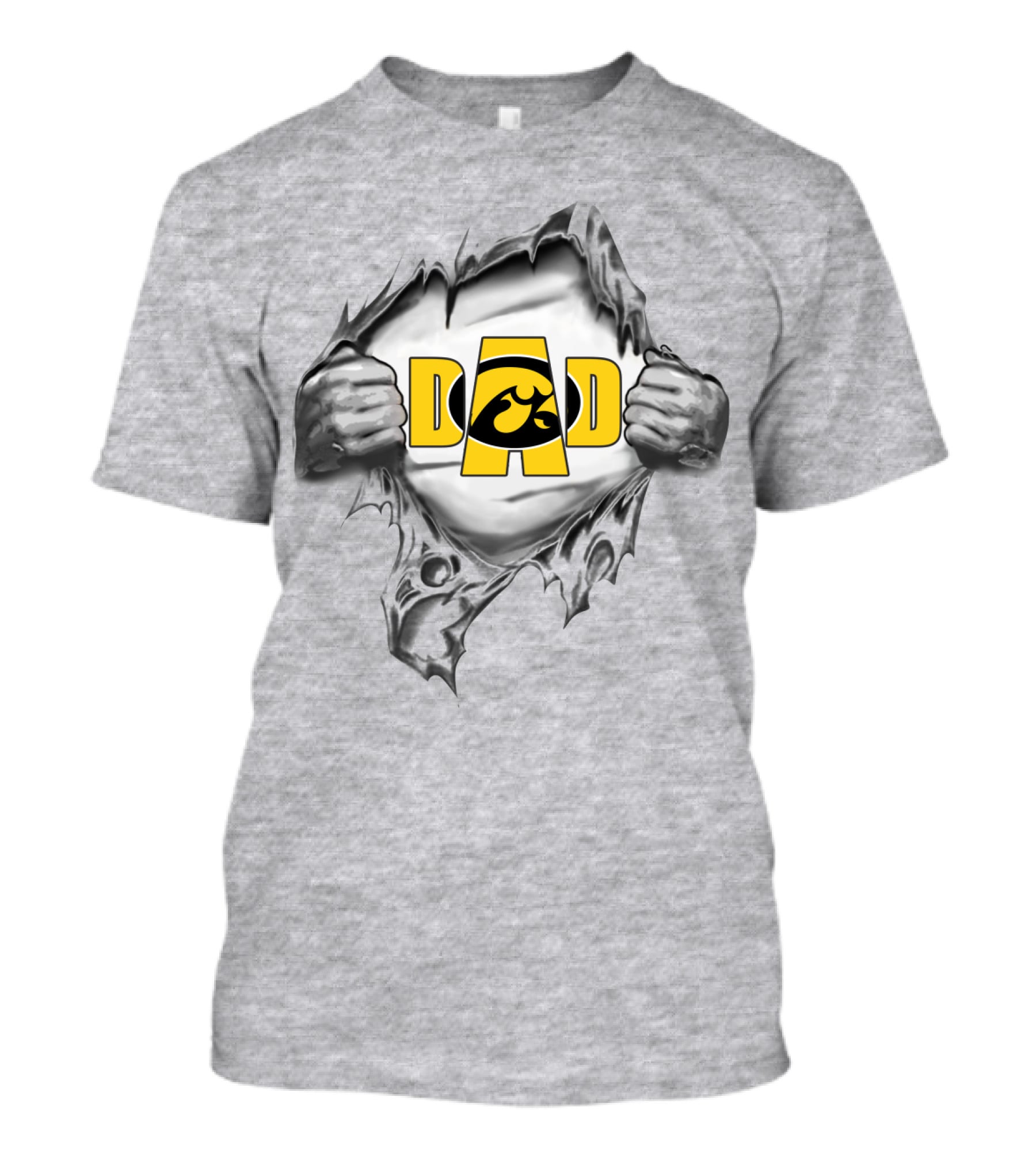 Iowa Hawkeyes Dad Black And Gold T-Shirt