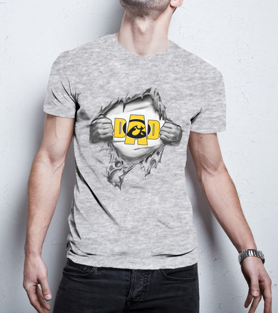 Iowa Hawkeyes Dad Black And Gold T-Shirt