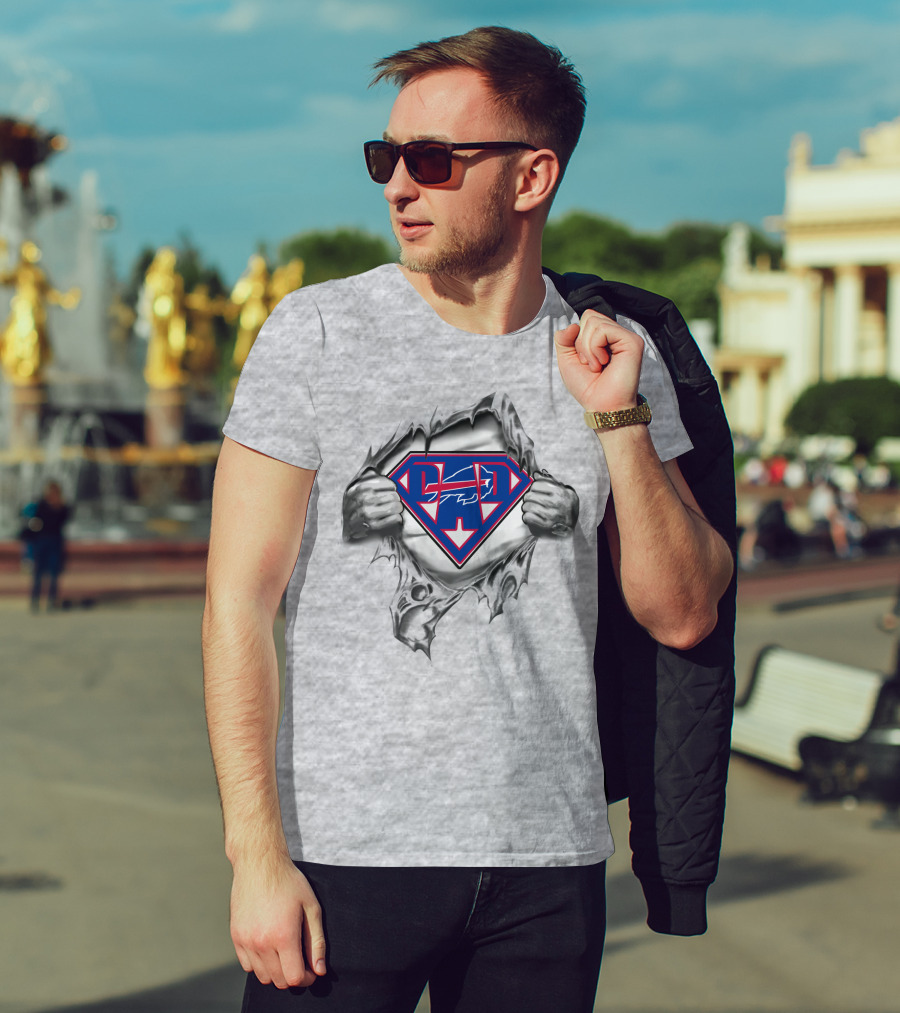 Bills Super Dad Buffalo Logo Shield T-Shirt